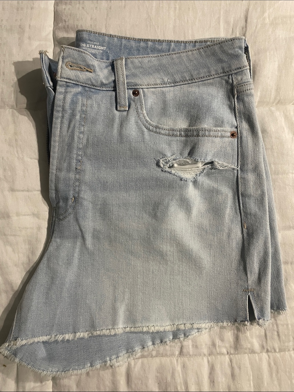 Old Navy Light Blue Distressed Denim Jean Shorts